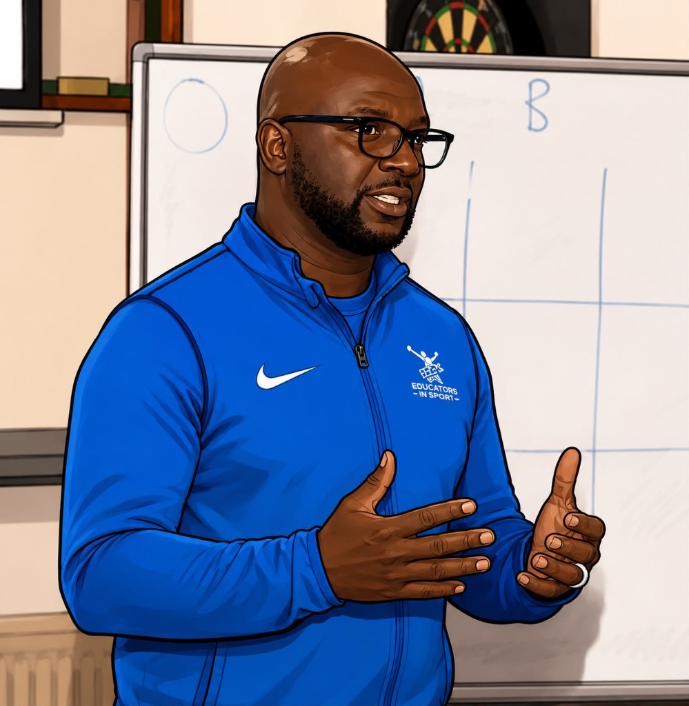 Eugene Dwaah, Chief Executive Officer, teaching at Evolution Education